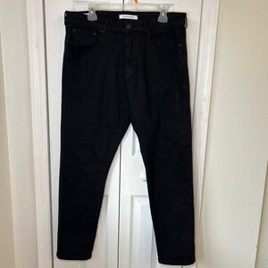 Pacsun Slim Taper Black‎ Jeans with Stretch Mens 34x32 EUC